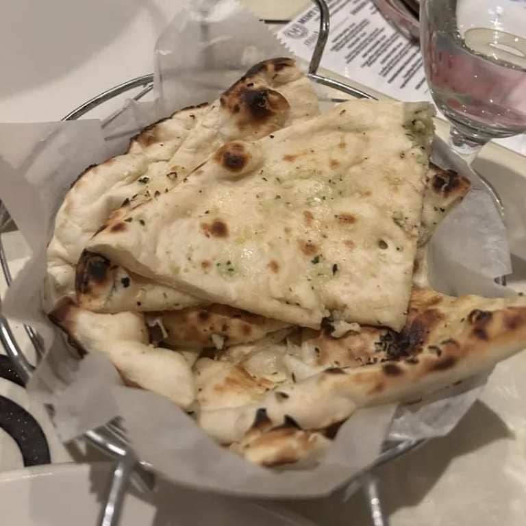 Delicious Naan Bread and Indian Cuisine