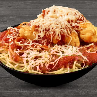 Chicken Parmigiana with Spaghetti Bowl