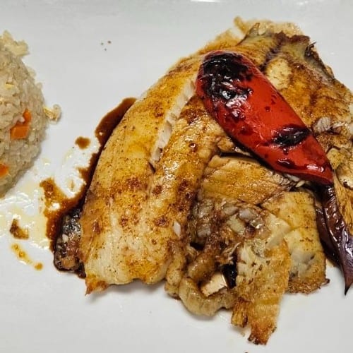 Broiled Filet of Tilapia.