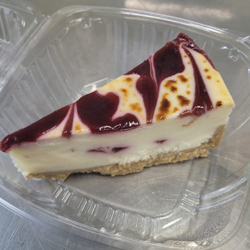 White Chocolate Raspberry Cheesecake.