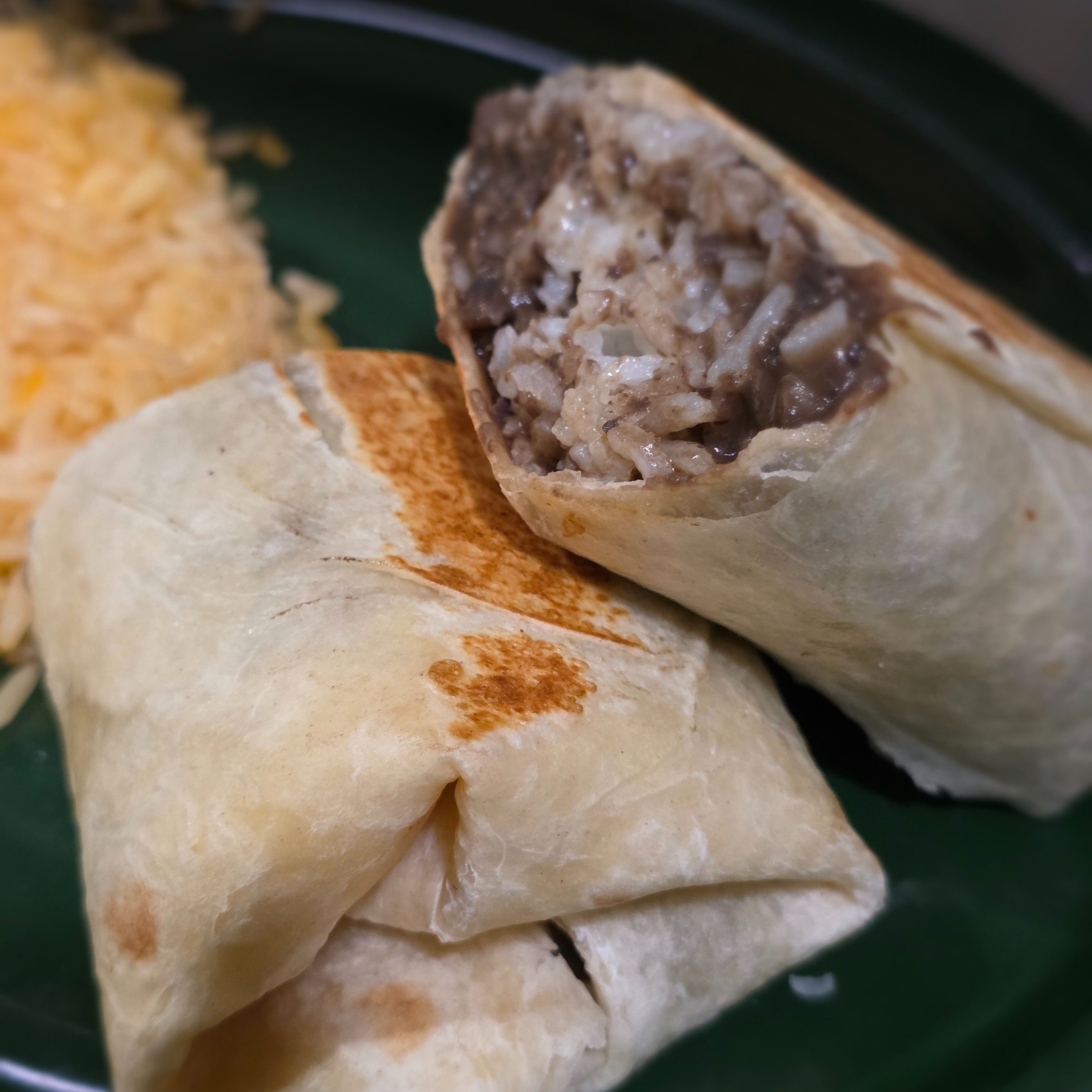Kid Bean, Rice & Cheese Burrito.
