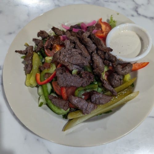 Beef Shawarma Salad.