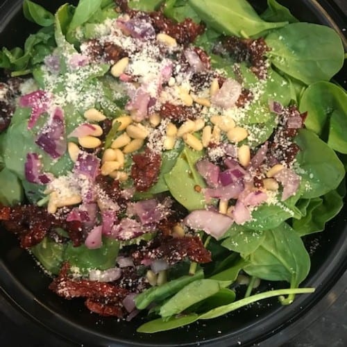 Sun Dried Tomatoes and Pesto Salad.