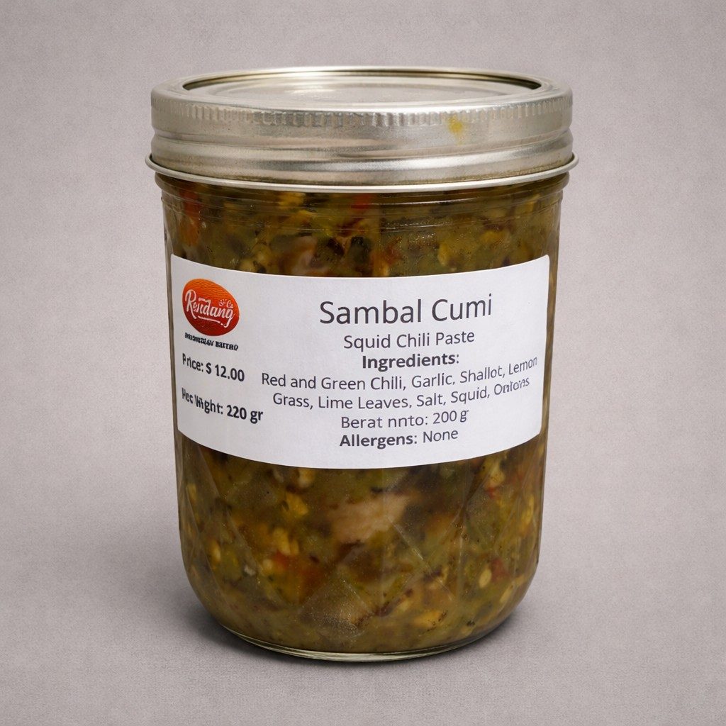 Sambal Cumi in a Jar.