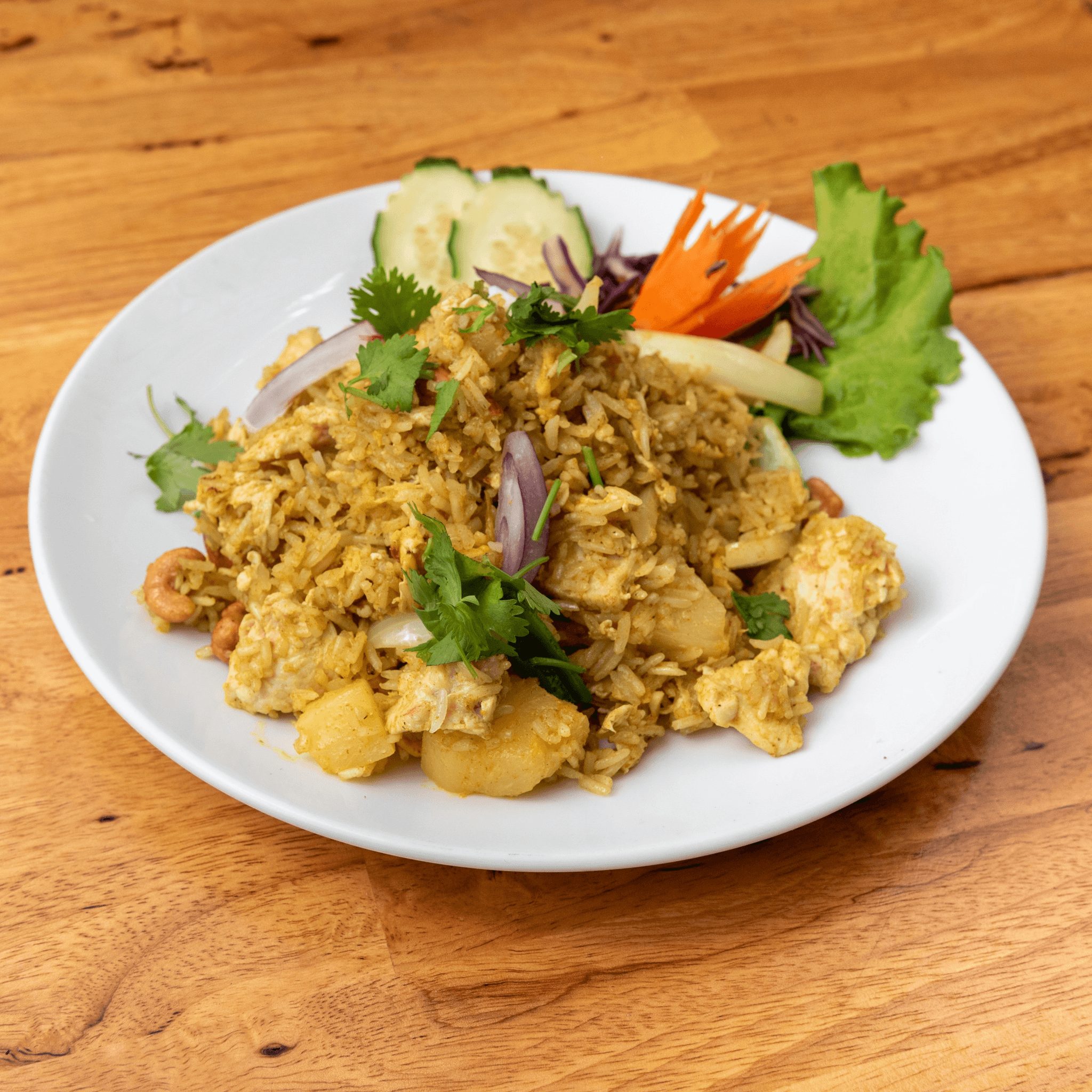 Pineapple fried rice.