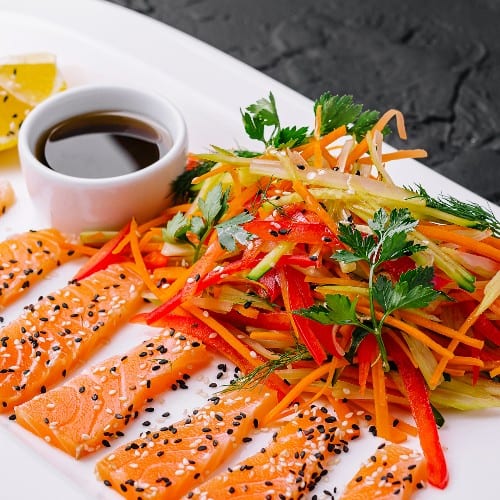 Tuna or Salmon Tataki.