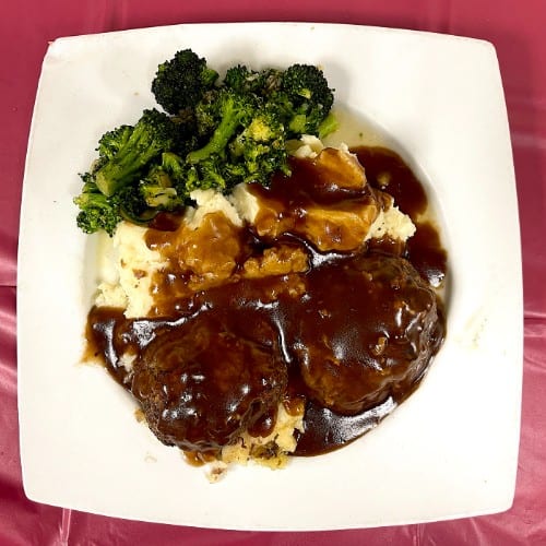 Mama T's Homemade Meatloaf Dinner.