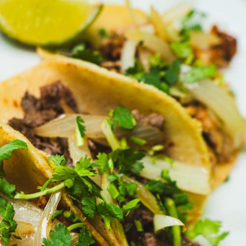Orden Tacos Campechanos (Mixtos de Chorizo con carnitas y asada).