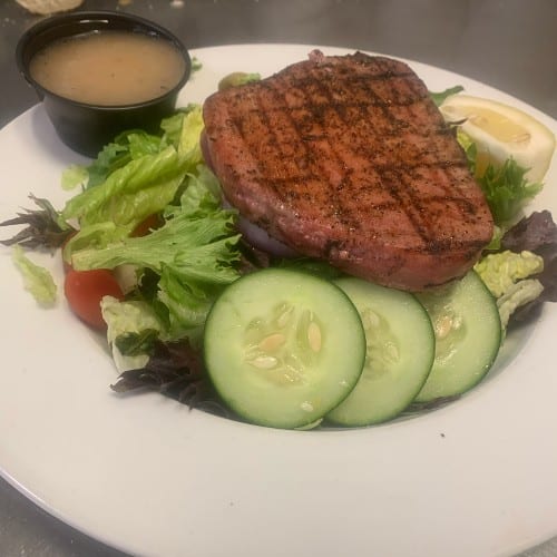 Grilled Ahi Tuna Steak or Norwegian Salmon Salad.