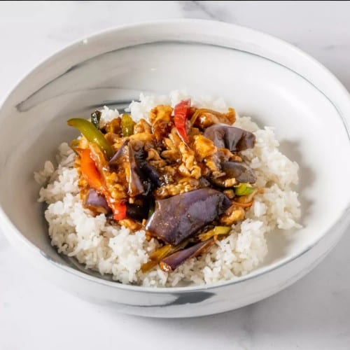 Chicken with Eggplant Lunch.