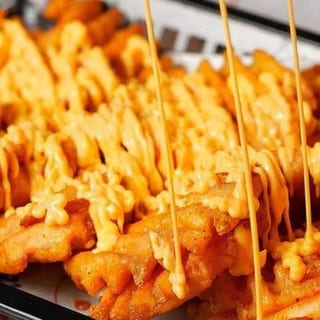 Waffle Fries with Cheese