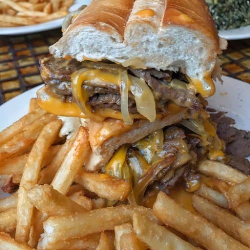 Philly Cheese Steak Sandwich.