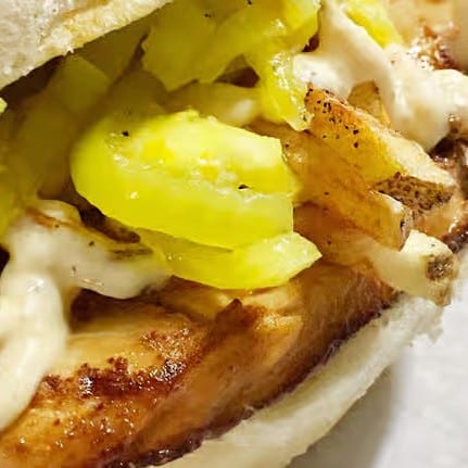 Chicken aioli sandwich.