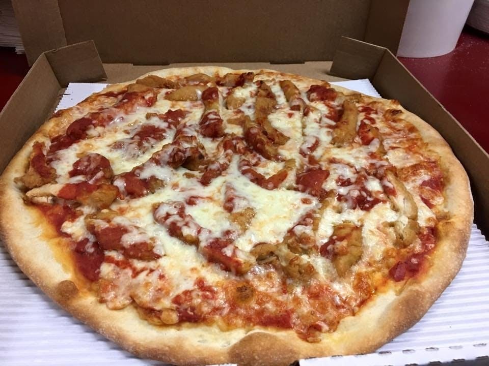 Chicken Parmesan Pizza.