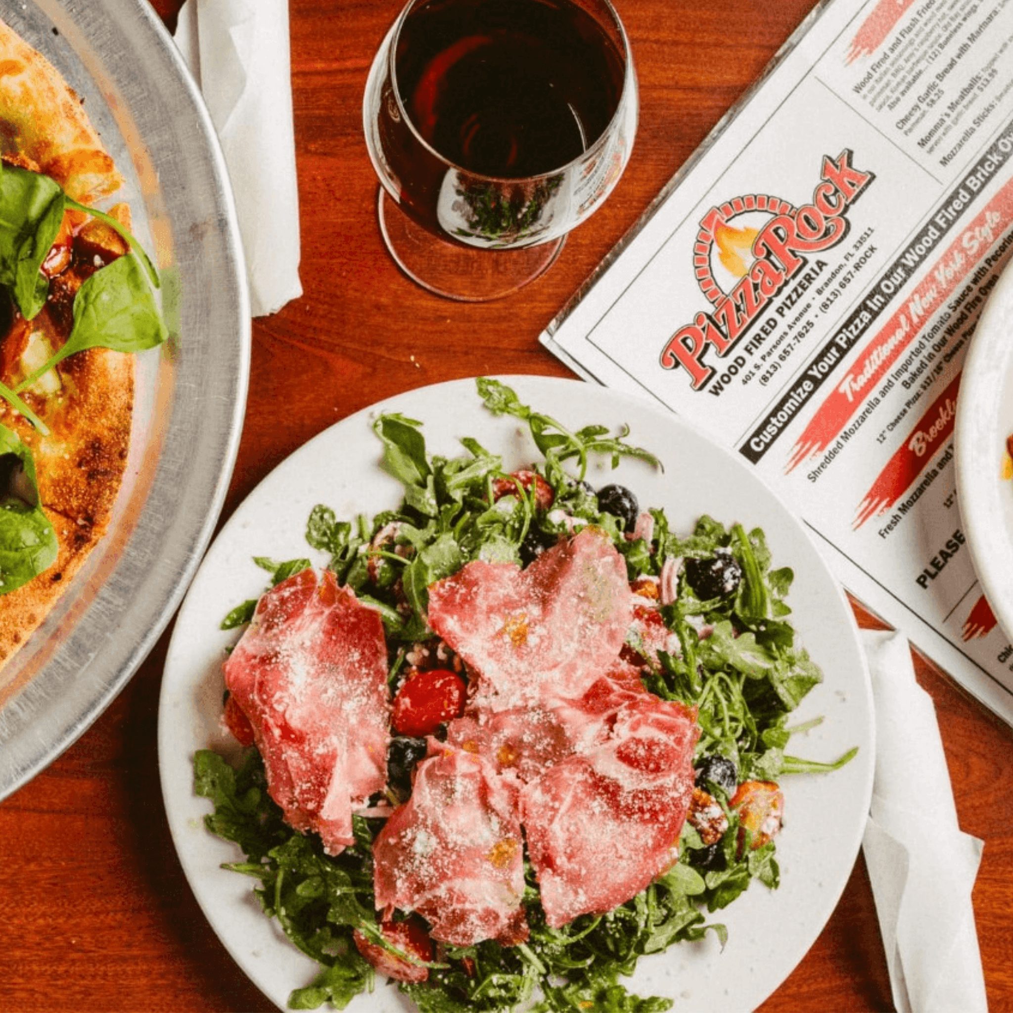 Arugula Parmigiano Prosciutto Blueberry Salad.