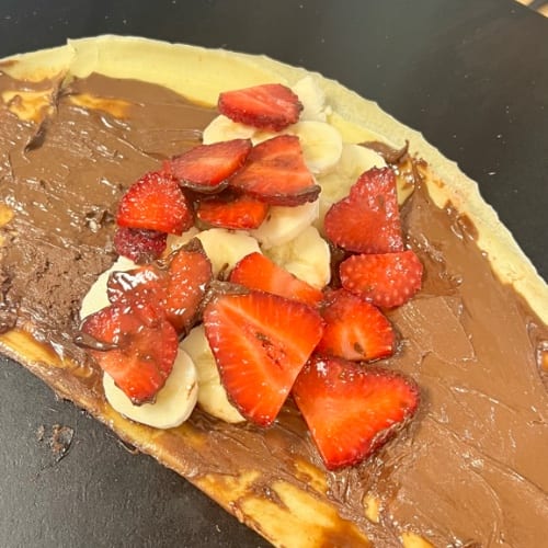 Nutella Strawberry Banana Crepe.