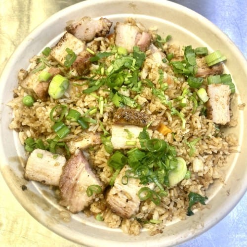 Hibachi Style Pork Belly Fried Rice.