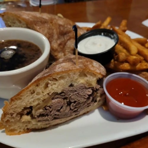 French Dip Sandwich.