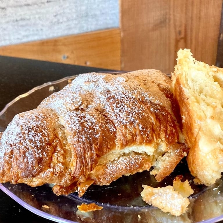Delicious Almond Croissant and Bakery Treats