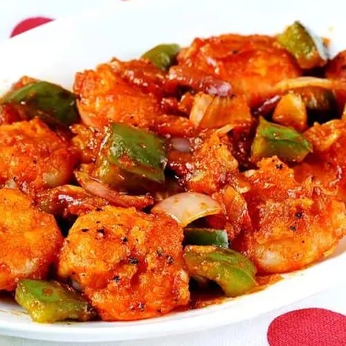 Singapore Chilli Prawns.