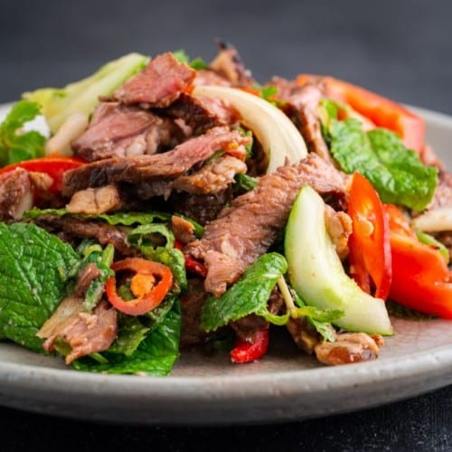 Spicy Beef Salad.