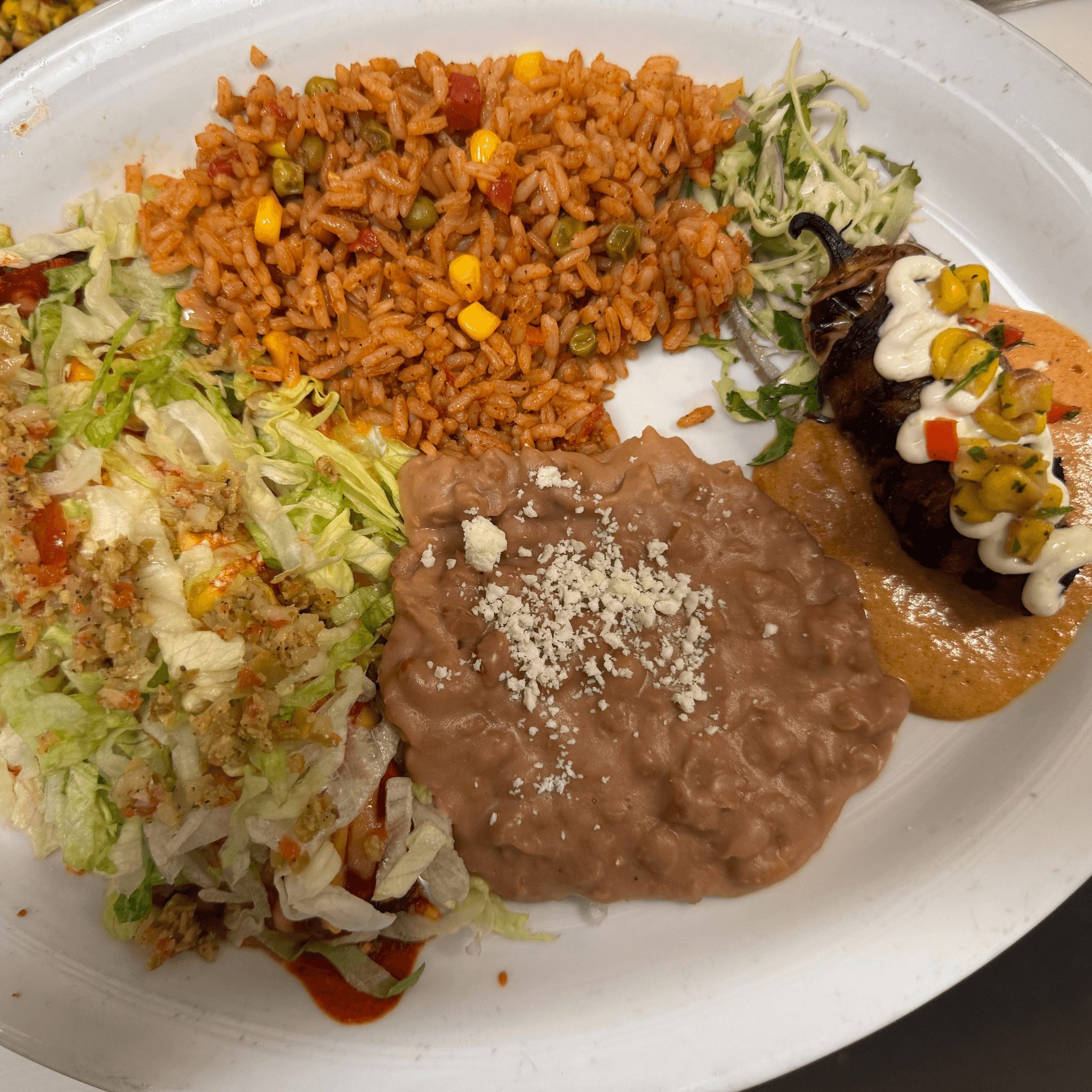 One Chicken Enchilada, a Diablo Chico Combo.