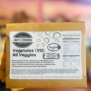 Vegetales-VG (4 Pack) "Vegan" Frozen Empanadas
