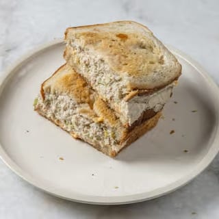 Tuna Melt on Rye Sandwich