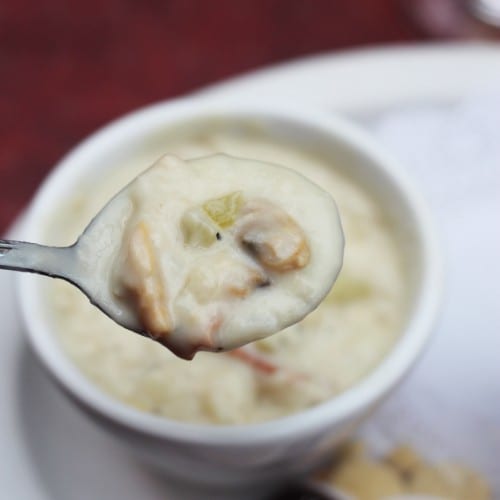 Boston Clam Chowder Soup.