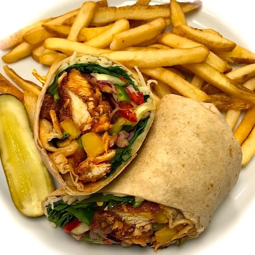 Boom Boom Chicken Wrap.