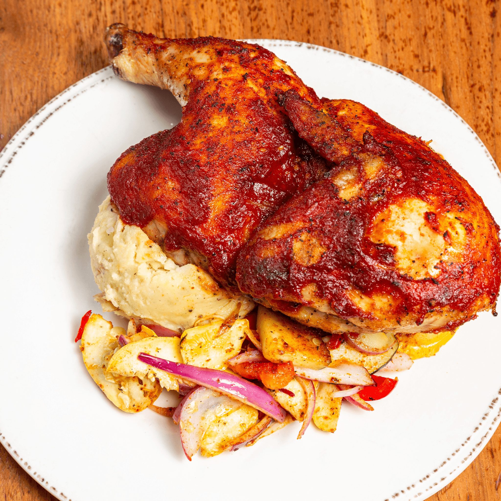 Smoked Half Chicken.