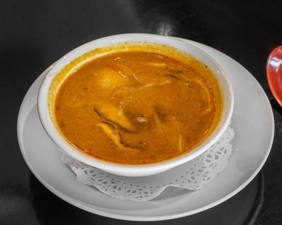 Seafood Coconut Curry Soup.