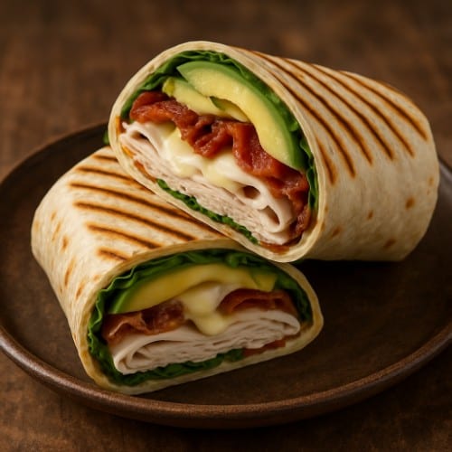Avocado Turkey Club Wrap.