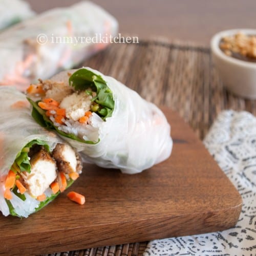 A6. Fresh spring rolls w/ Fried Tofu (GC Tofu).