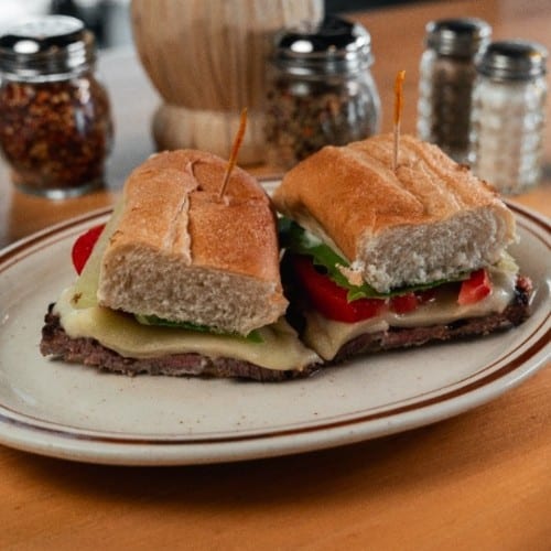 Ribeye Steak Sandwich.