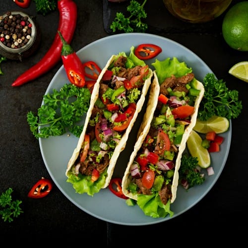 Combo #4. Two Tacos Plate.