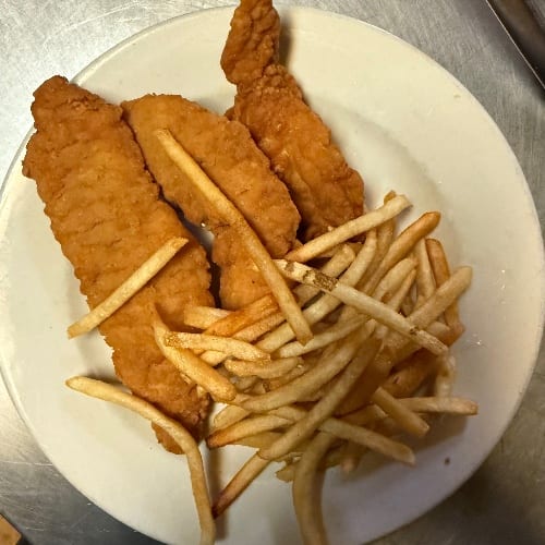 Chicken Strips with French Fries - Appetizers.