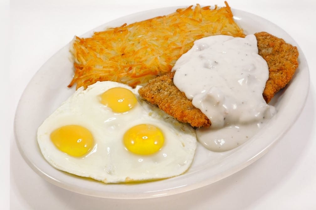 Country Fried Steak and Eggs.