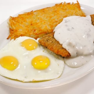 Country Fried Steak and Eggs