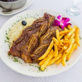 Whole BBQ Beef Ribs (Short Ribs)  Rice & French Fries 