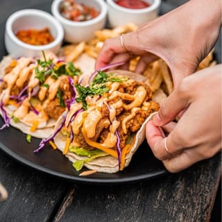 Korean Fried Chicken Taco
