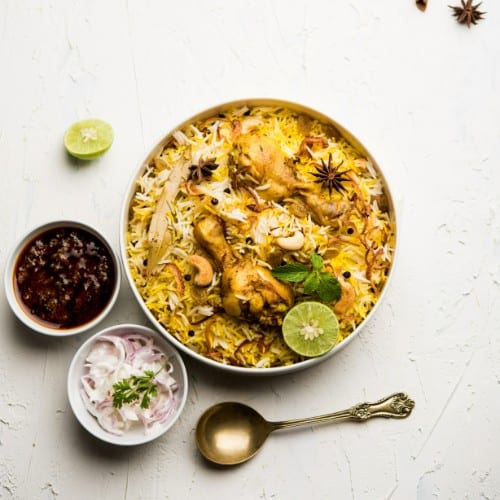 Avakaya Vegetable Dum Biryani.