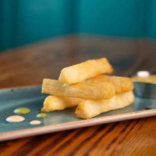 Yuca a la Huancaina.