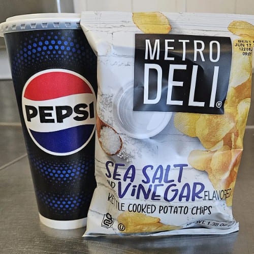 Chips/Fountain Soda with Sandwich.