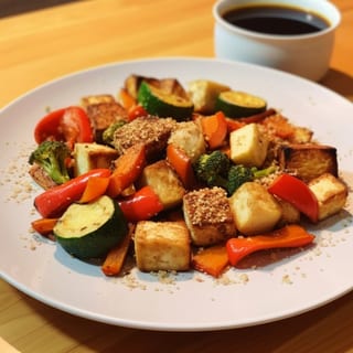 Fried Tofu with Mixed Vegetables