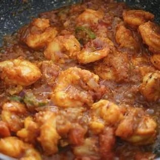 Kadai Shrimp Curry.