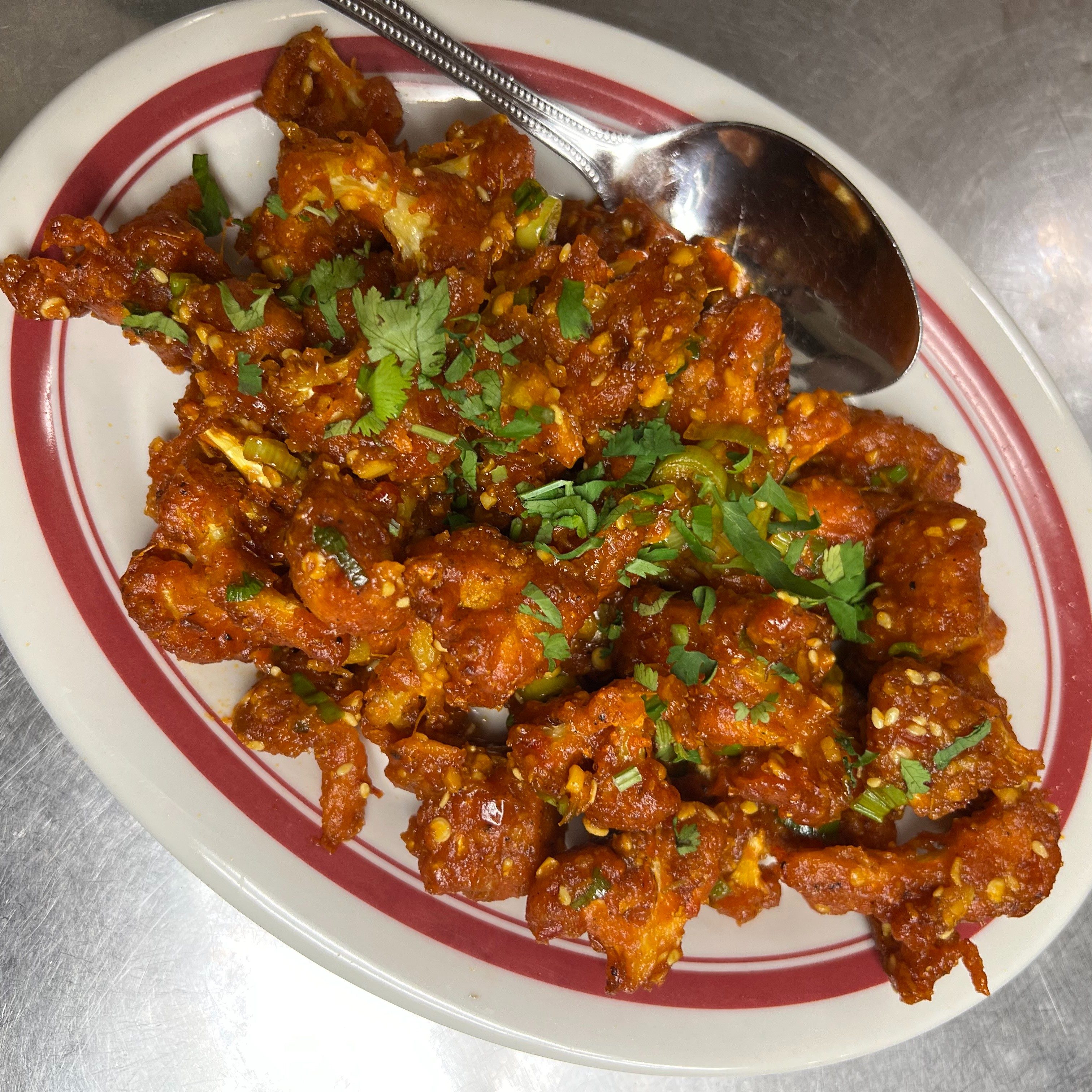 Lunch Gobi (Cauliflower) Manchurian (GF)/(DF).