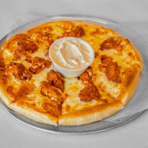 BBQ Chicken - White Pizza.