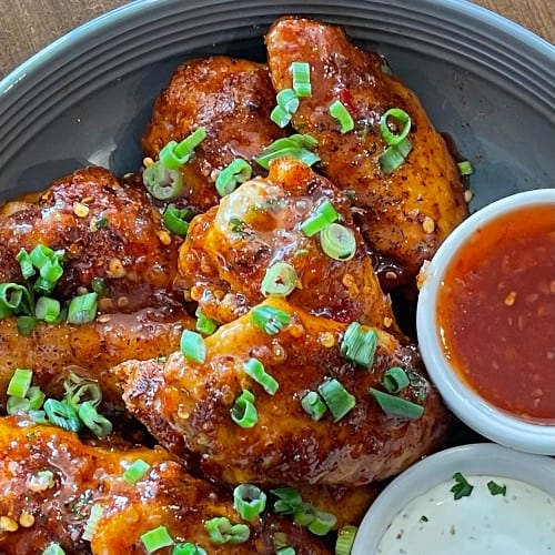 Glazed Chicken Wings.
