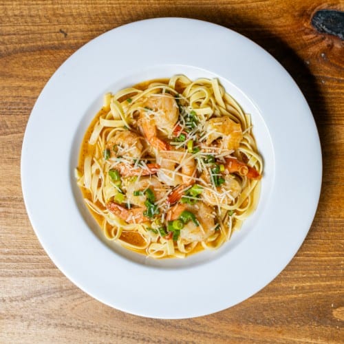 DTC Spiced Butter Shrimp & Fettuccine.